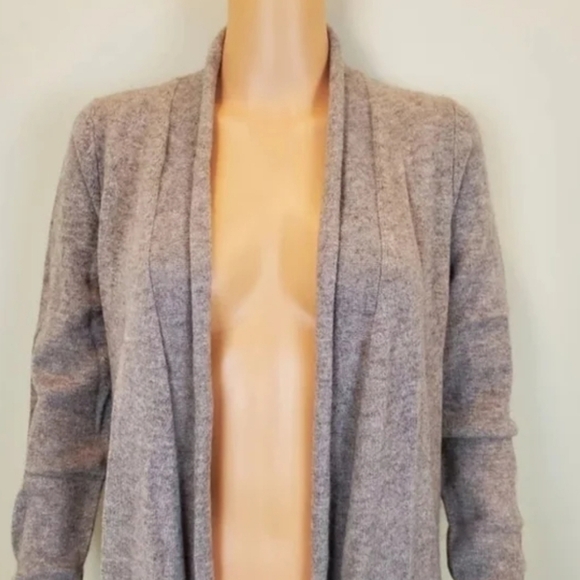 Magaschoni 100% Cashmere Grey Long Sleeve Cardigan Duster - Picture 7 of 9